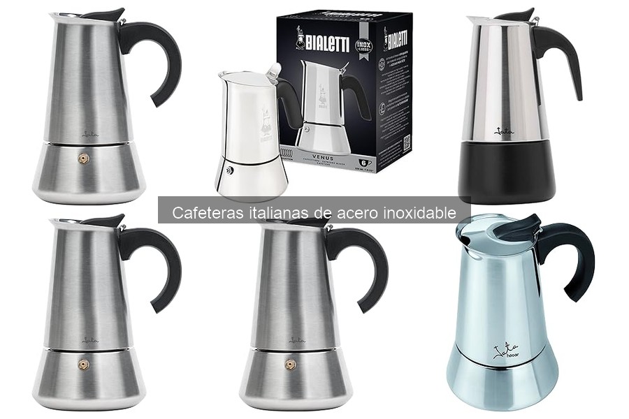 Accesorios esenciales para cafeteras italianas de acero inoxidable