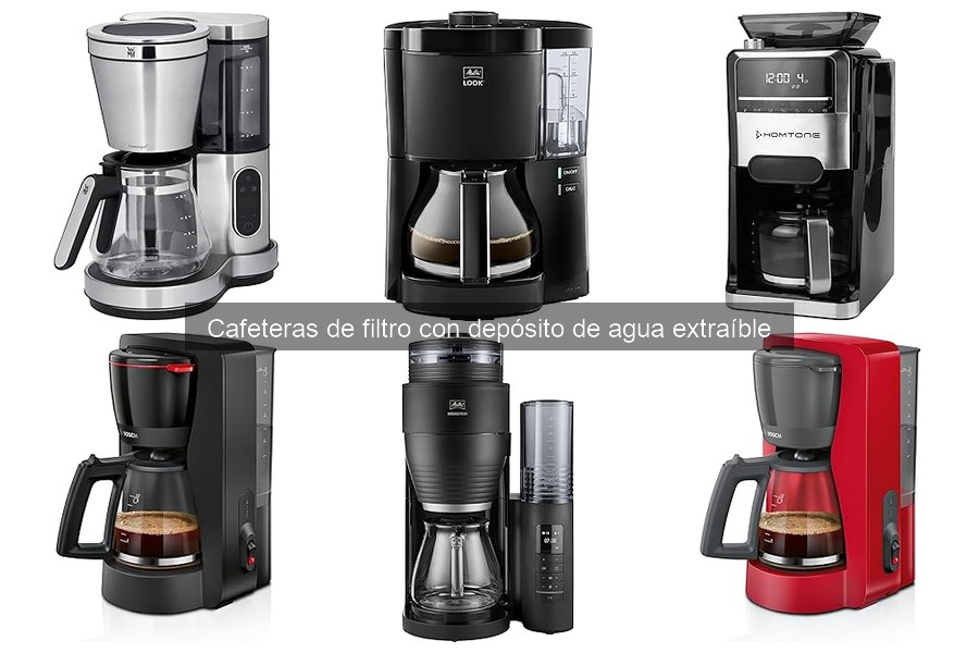Alternativas a cafeteras de filtro con depósito de agua extraíble