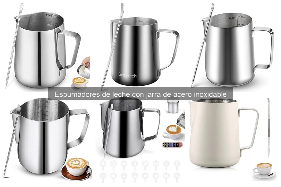 Alternativas al espumador de leche de jarra de acero inoxidable