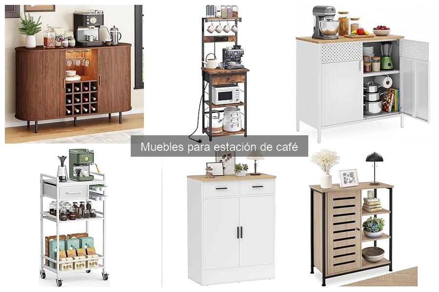 Alternativas asequibles para muebles de estación de café