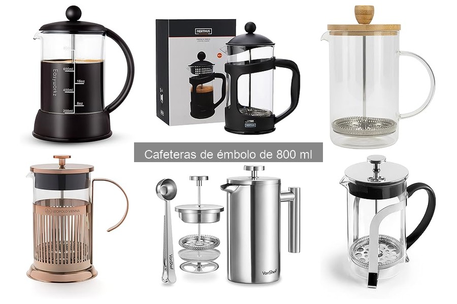 Cómo elegir la mejor cafetera de émbolo de 800 ml