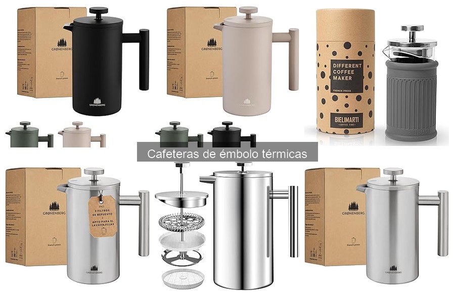 Comparativa de cafeteras de émbolo térmicas populares