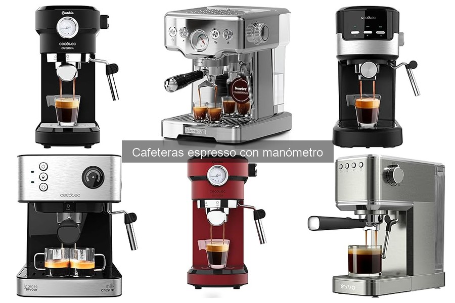 Comparativa de cafeteras espresso con y sin manómetro