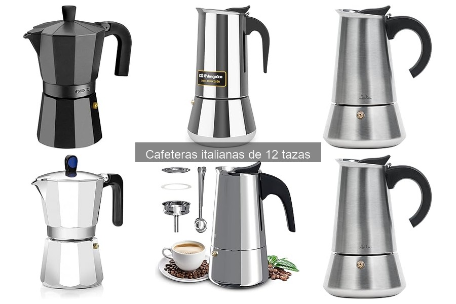 ** Comparativa de Cafeteras Italianas de 12 Tazas y Otras Capacidades