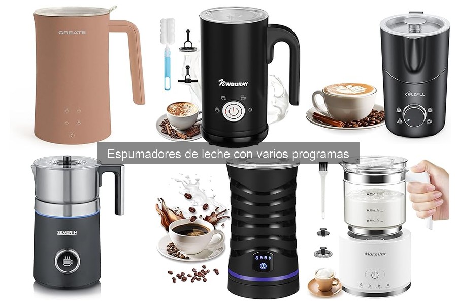Comparativa de Espumadores de Leche con Varios Programas