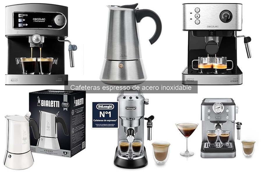 Comparativa de mejores cafeteras espresso de acero inoxidable