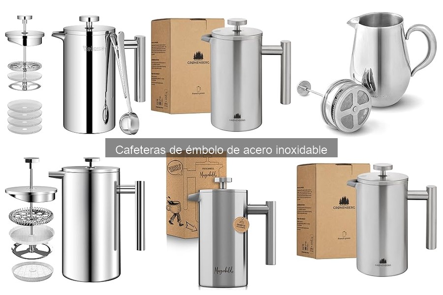Comparativa de precios de cafeteras de émbolo de acero inoxidable