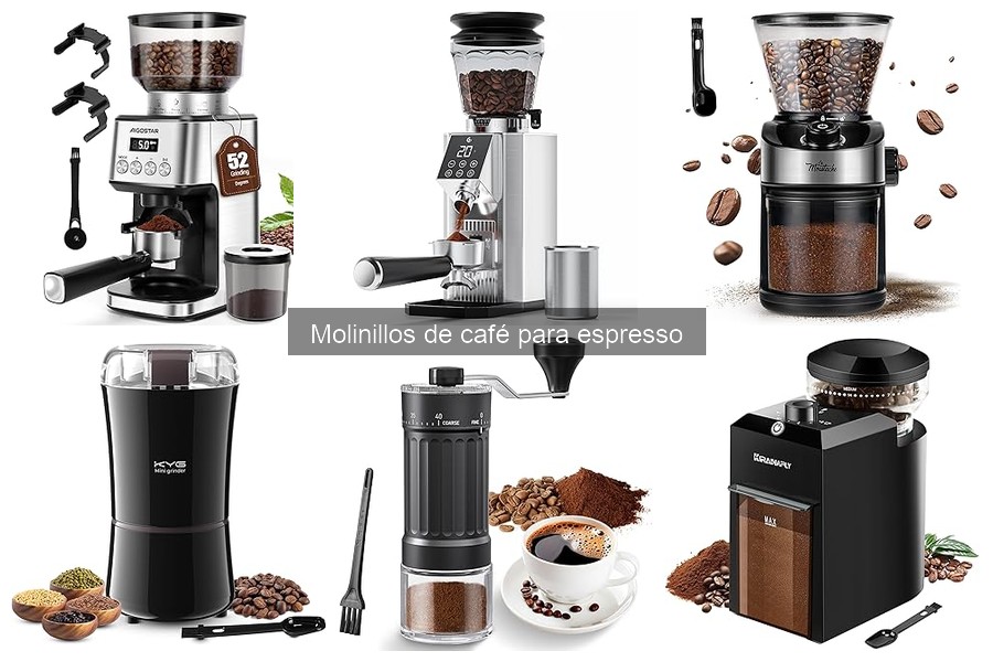 Componentes esenciales de un molinillo de café para espresso