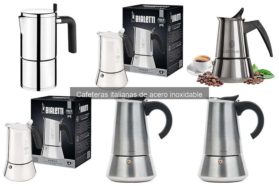 Mantenimiento y limpieza de cafeteras italianas de acero inoxidable