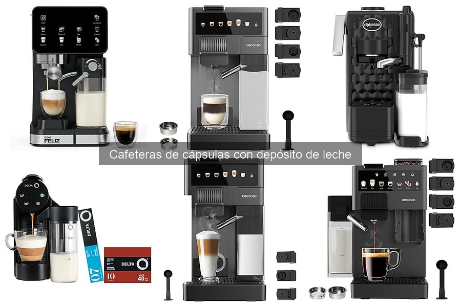 Mejores cafeteras de cápsulas con depósito de leche para familia