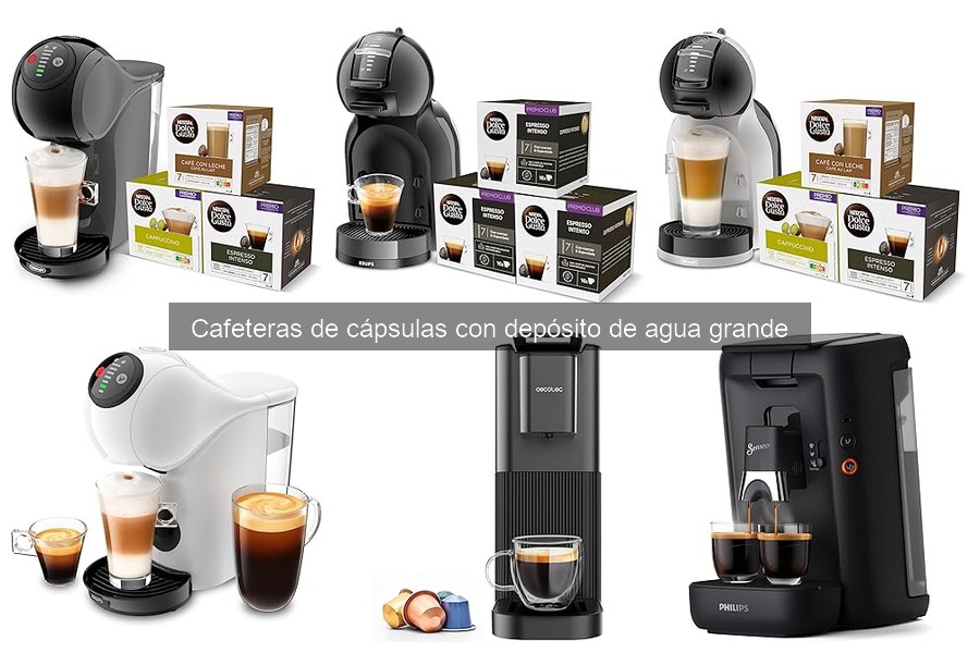 Mejores cafeteras de cápsulas con depósito grande para oficina