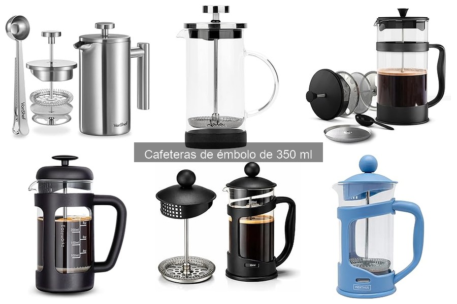 Mejores cafeteras de émbolo de 350 ml para principiantes