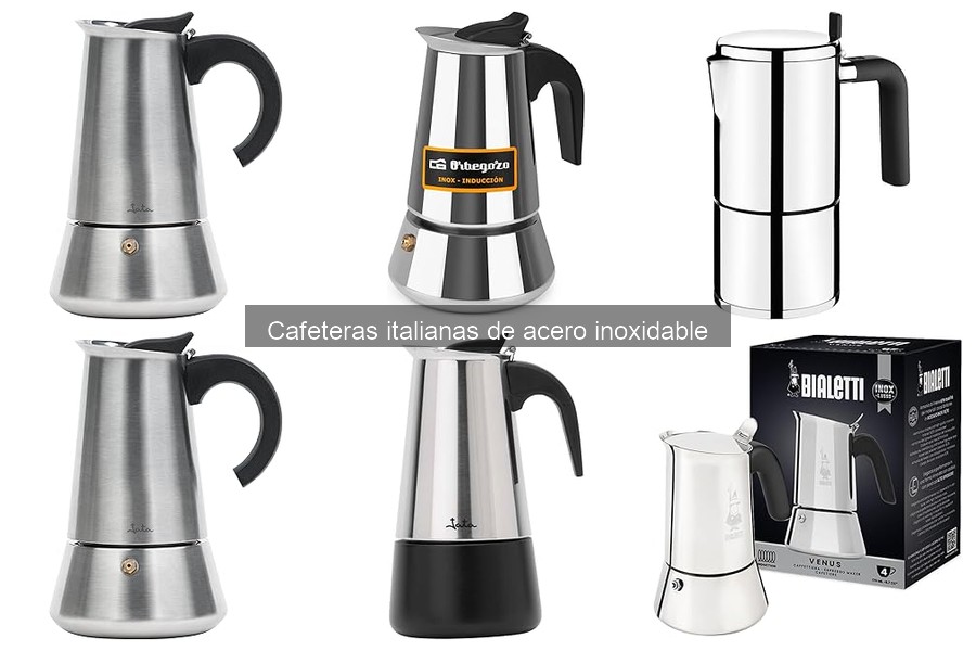 Mejores cafeteras italianas de acero inoxidable para el hogar