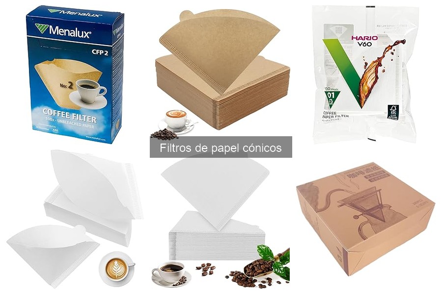 Mejores filtros de papel cónicos para cafeteras dripper