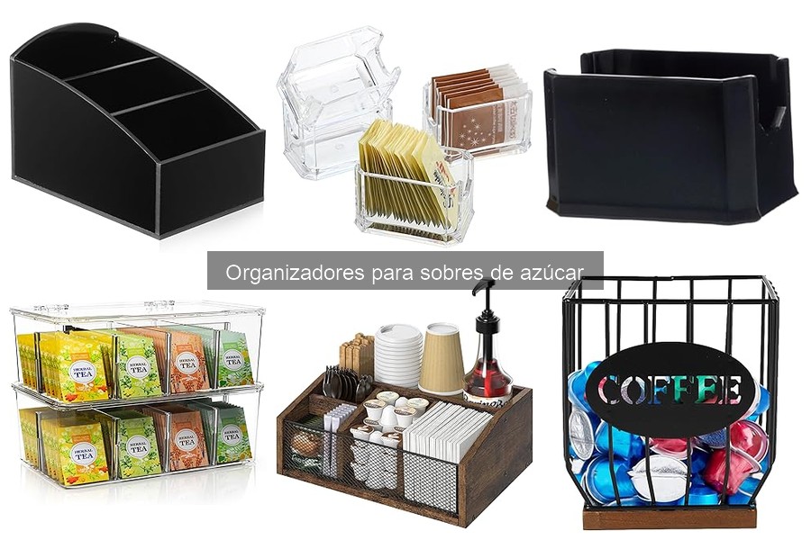Mejores organizadores para sobres de azúcar en casa