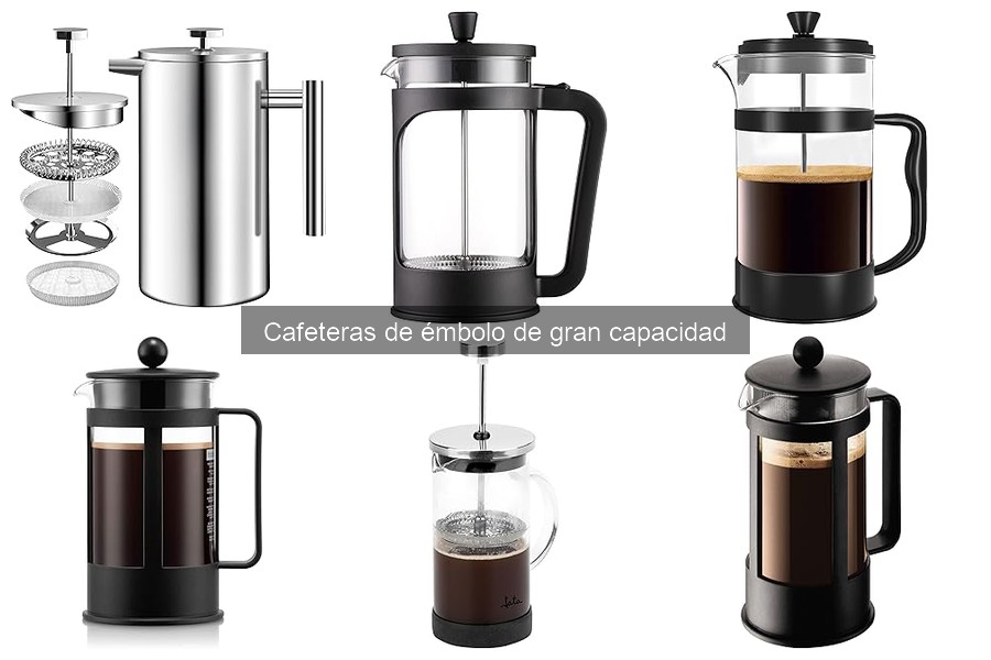 Mejores precios cafeteras de émbolo de gran capacidad