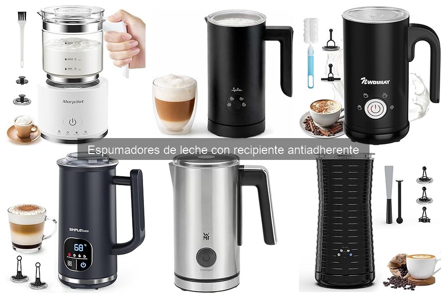 Opciones económicas de espumadores de leche antiadherentes
