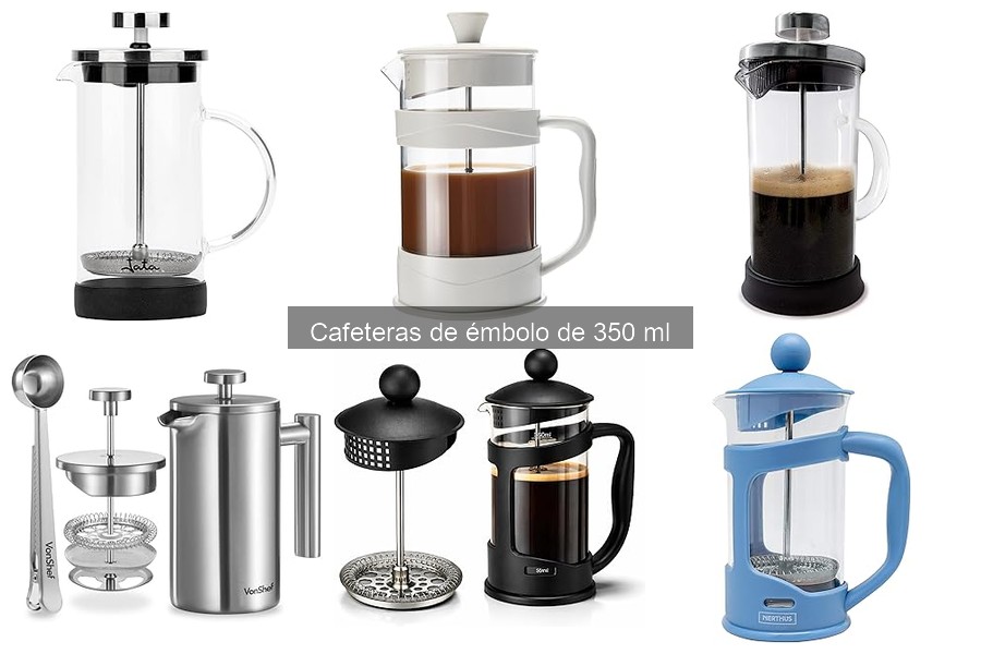 Opiniones de usuarios sobre cafeteras de émbolo de 350 ml