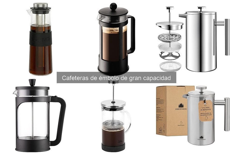 Opiniones de usuarios sobre cafeteras de émbolo grandes