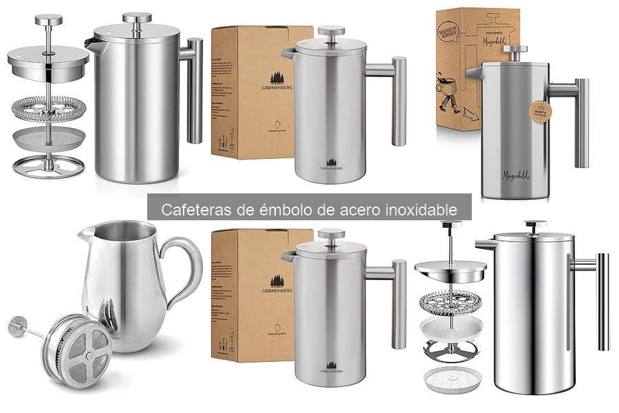 Opiniones sobre cafeteras de émbolo de acero inoxidable