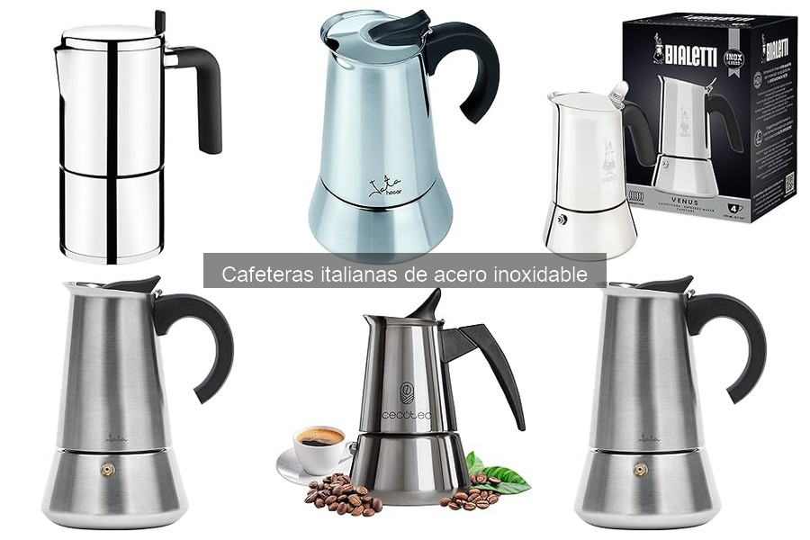 ¿Qué es una cafetera italiana de acero inoxidable?