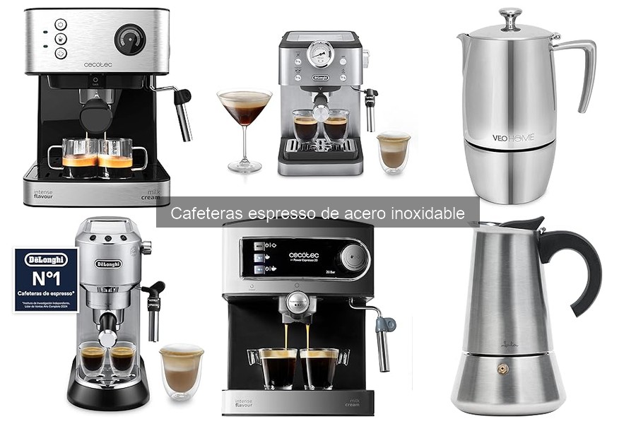 Recetas de café para cafetera espresso de acero inoxidable