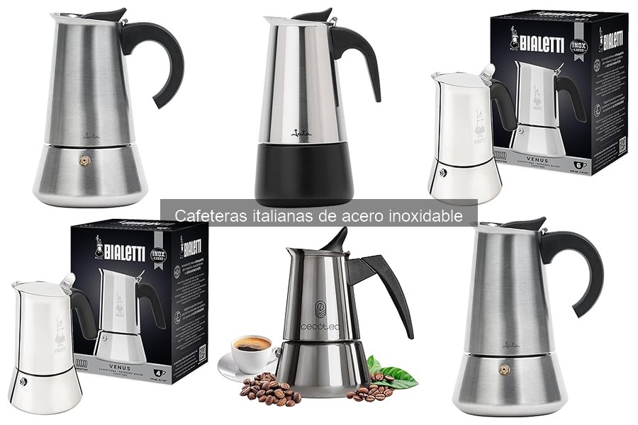 Reseñas de cafeteras italianas de acero inoxidable: Opiniones