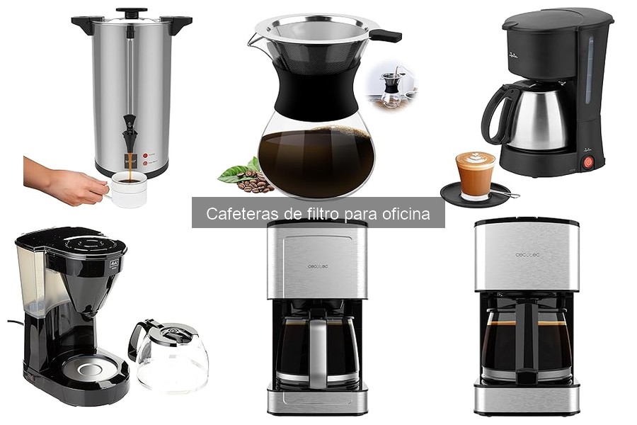 Tipos de cafeteras de filtro para oficina: opciones eficientes
