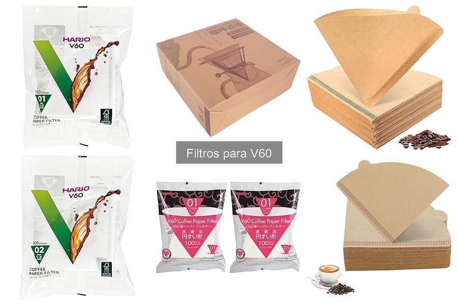 Tipos de filtros para V60: Papel, metal y tela