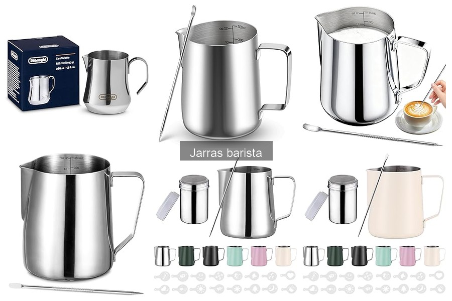 Tipos de jarras barista: acero, vidrio y cerámica